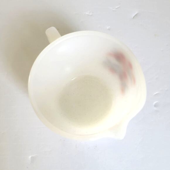 VTG Fire King Primrose Creamer Pink Red Floral Mid Century Anchor Hocking - Picture 6 of 8